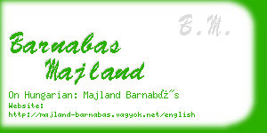 barnabas majland business card